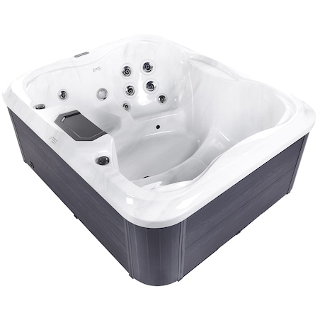 Wanna ogrodowa z hydromasażem LED ARCELIA Biały