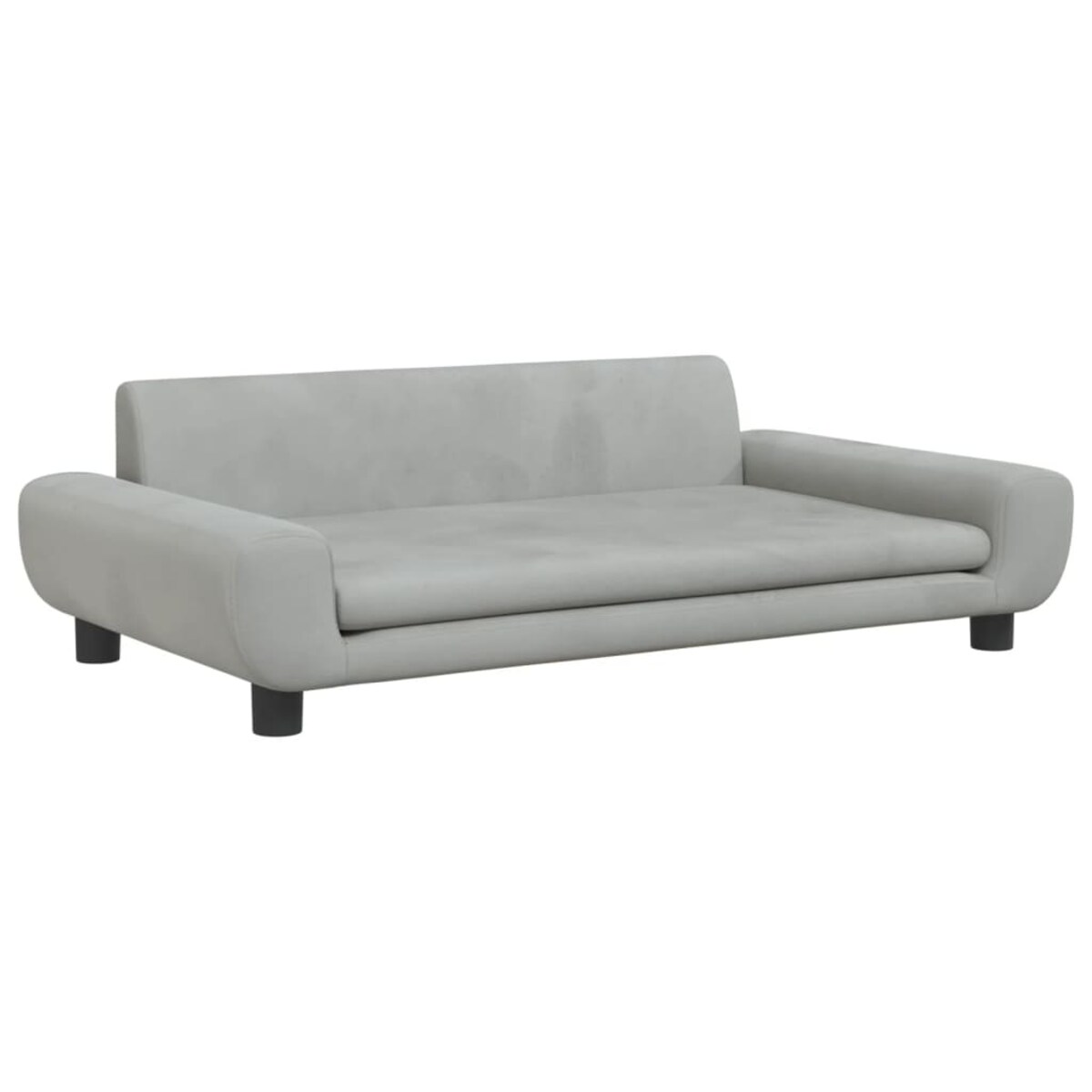 vidaXL Sofa dla dzieci, jasnoszara, 100x54x33 cm, aksamit