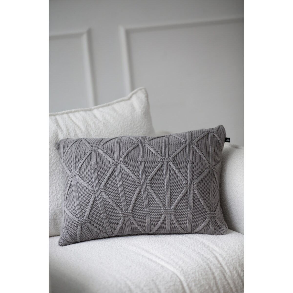 Poszewka brytyjska podłużna szara, 40 x 60 cm, La Manta