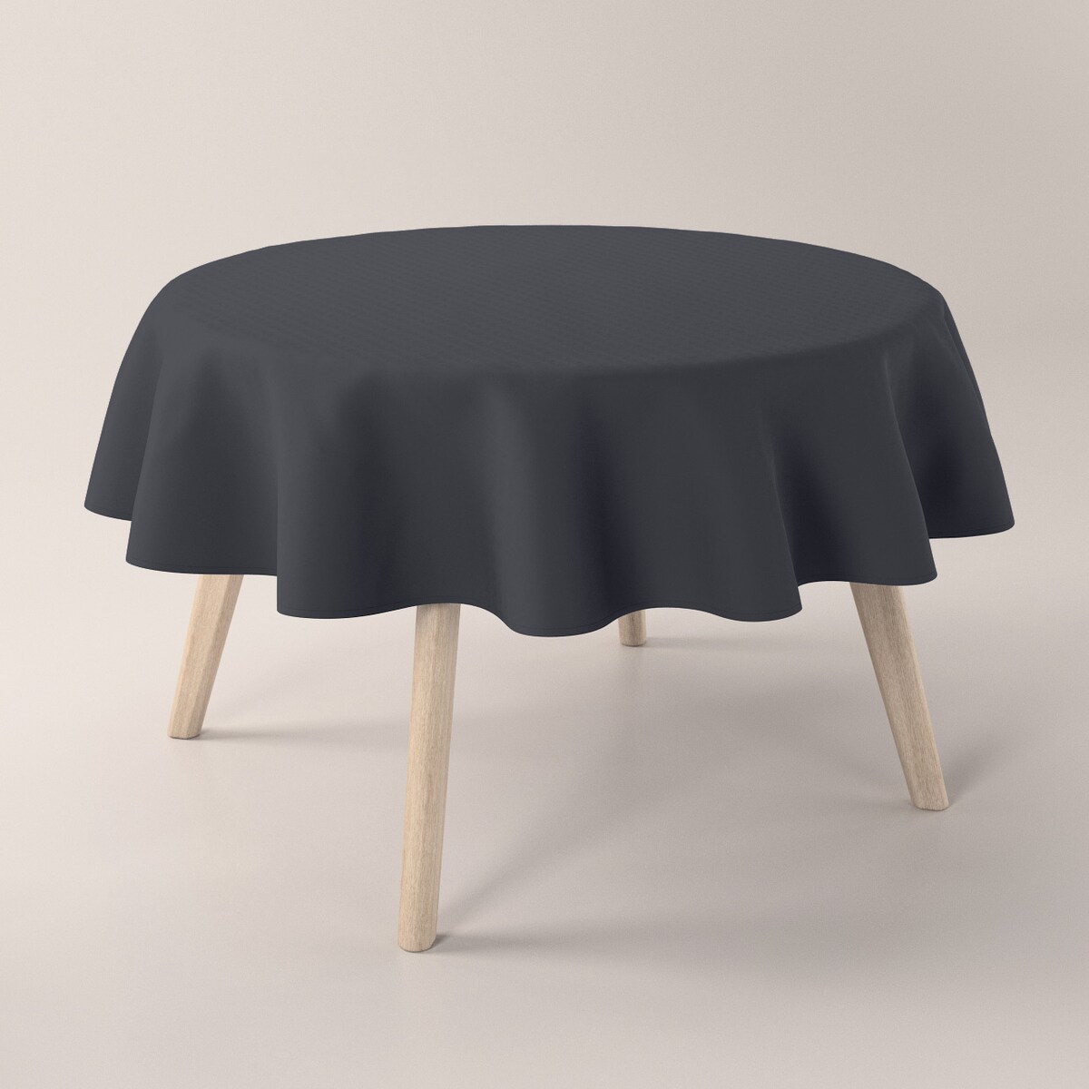 Obrus okrągły 100 x 100 cm czarny