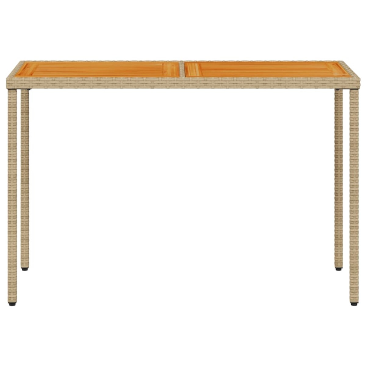 vidaXL Stół ogrodowy z akacjowym blatem, beżowy, 115x54x74 cm