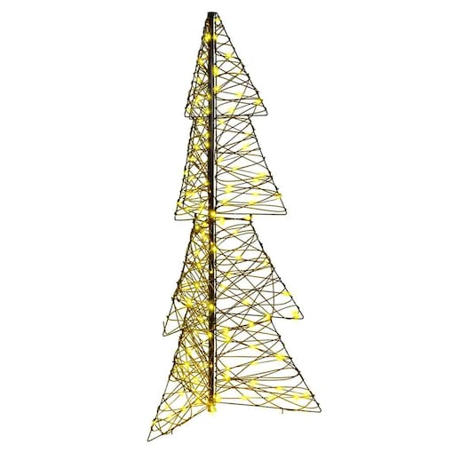 vidaXL Choinka z 160 diodami LED Ciepła biel 150 cm rattan