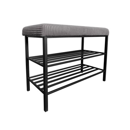 Stojak na buty z siedziskiem GAJA POSO-22 czarny/szary