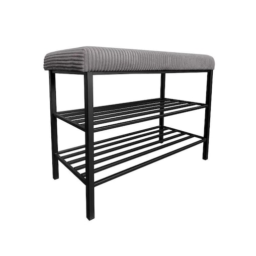 Stojak na buty z siedziskiem GAJA POSO-22 czarny/szary