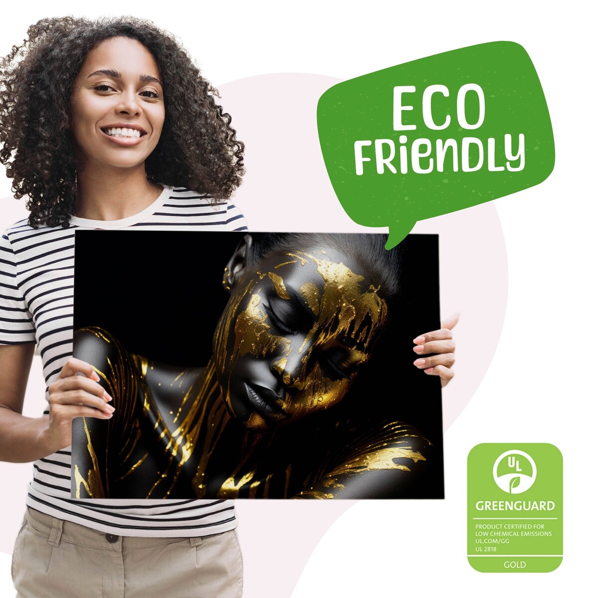 Obraz Canvas Do Salonu Abstrakcyjny Kobiecy Portret Styl Glamour 120x80cm