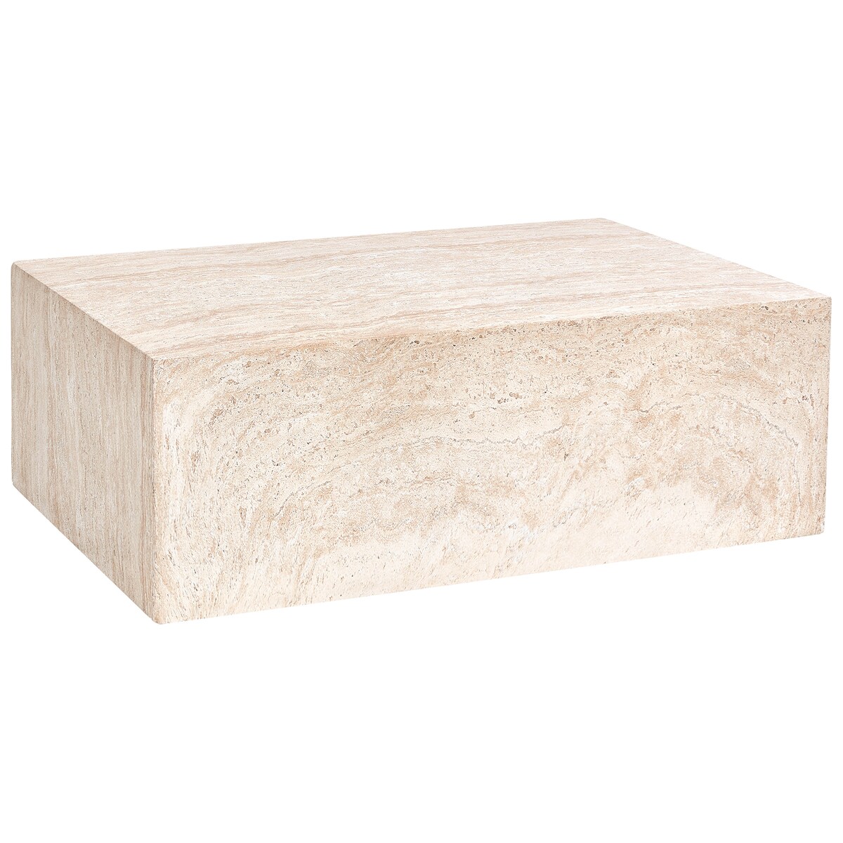 Stolik kawowy NOBRES 90 cm 66 cm Efekt trawertynu