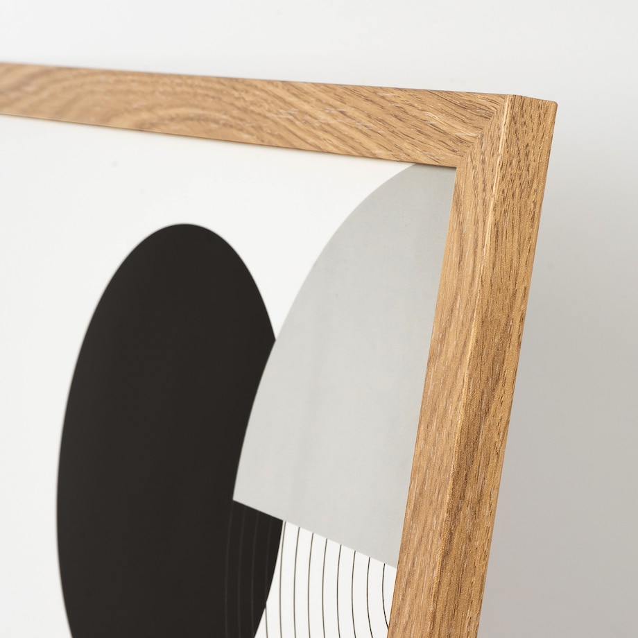 Ramka na zdjęcia 70x100 cm dębowa rama MDF z plexi do powieszenia pion poziom klasyczna prostokątna ramka FRAMAI®