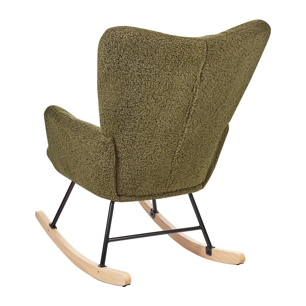 Fotel bujany OULU Boucle Ciemnozielony