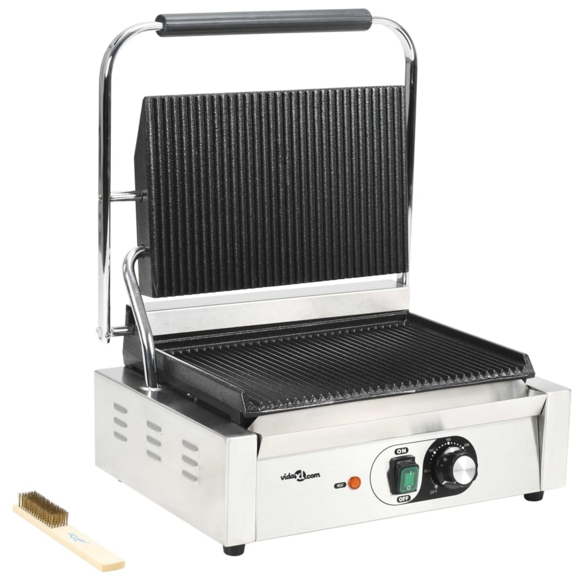vidaXL Opiekacz do panini, żebrowany, 2200 W, 43x30,5x20 cm