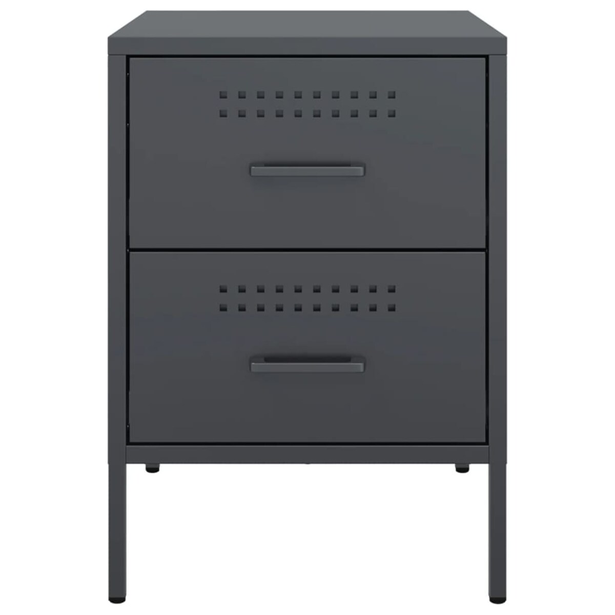 vidaXL Szafka nocna, antracytowa, 36x39x50,5 cm, stal