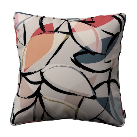 Poszewka Gabi na poduszkę 45x45 różowo-szare motywy roślinne
