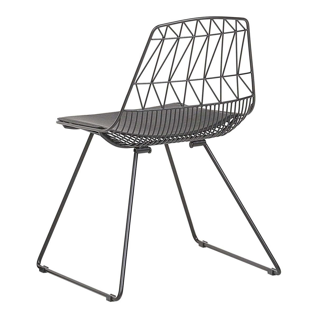 Zestaw 2 krzeseł do jadalni HARLAN Metal Czarny