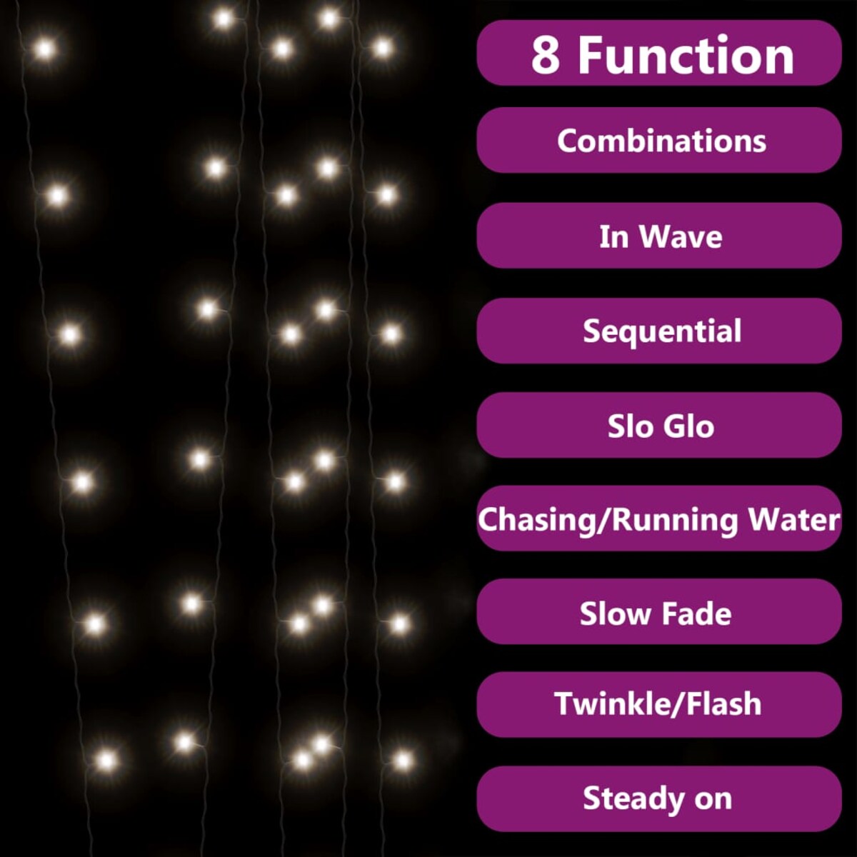 vidaXL Solarne lampki dekoracyjne, 5 szt., 5x200 LED, zimne białe