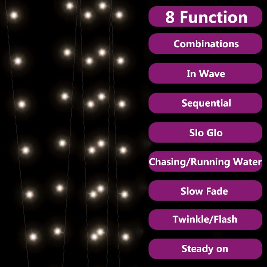 vidaXL Solarne lampki dekoracyjne, 5 szt., 5x200 LED, zimne białe