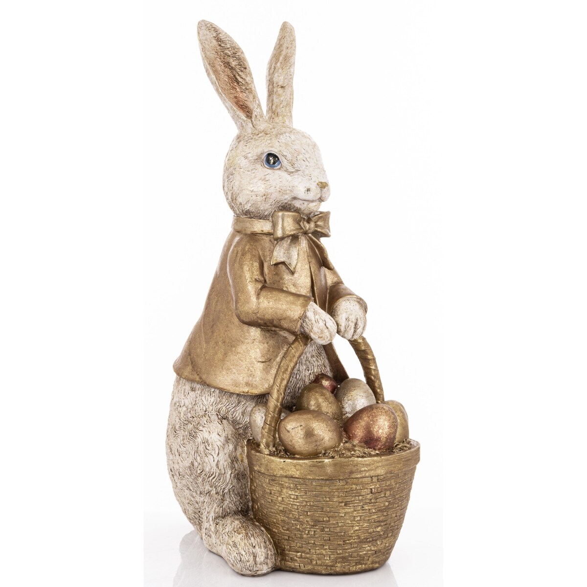 Dekoracja - królik z koszykiem pisanek 50x17x28 cm TRUSIS