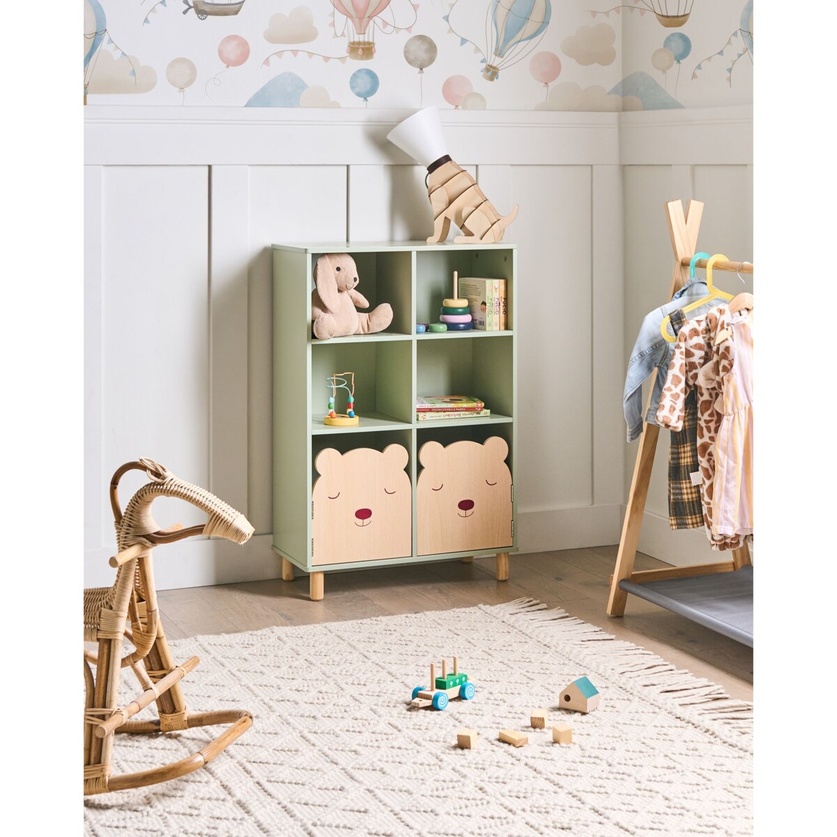 Regał na książki 3 półki NOBBY 90 cm Jasnozielony