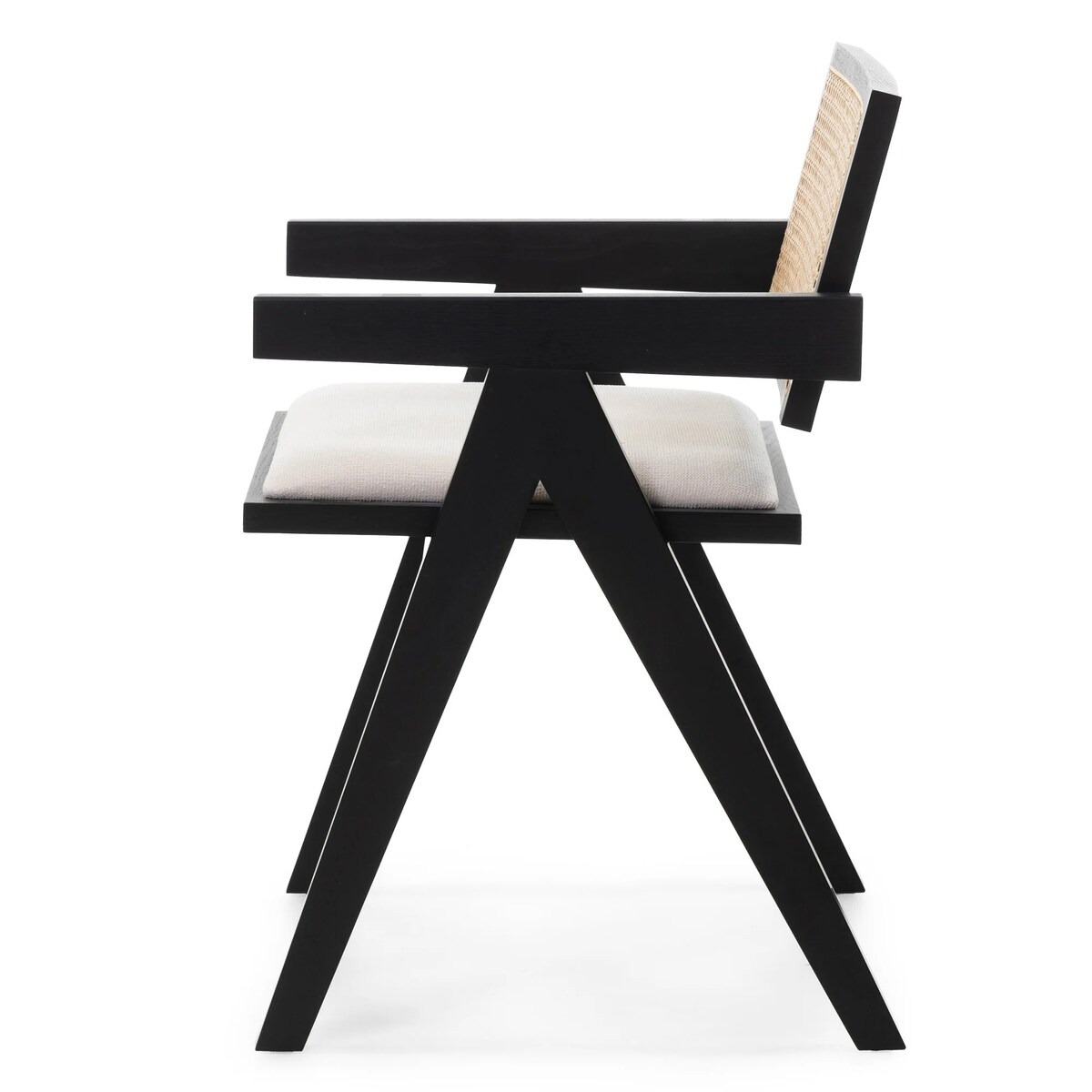 Krzesło z podłokietnikami, miękkie siedzisko, KIEMER - III czarne