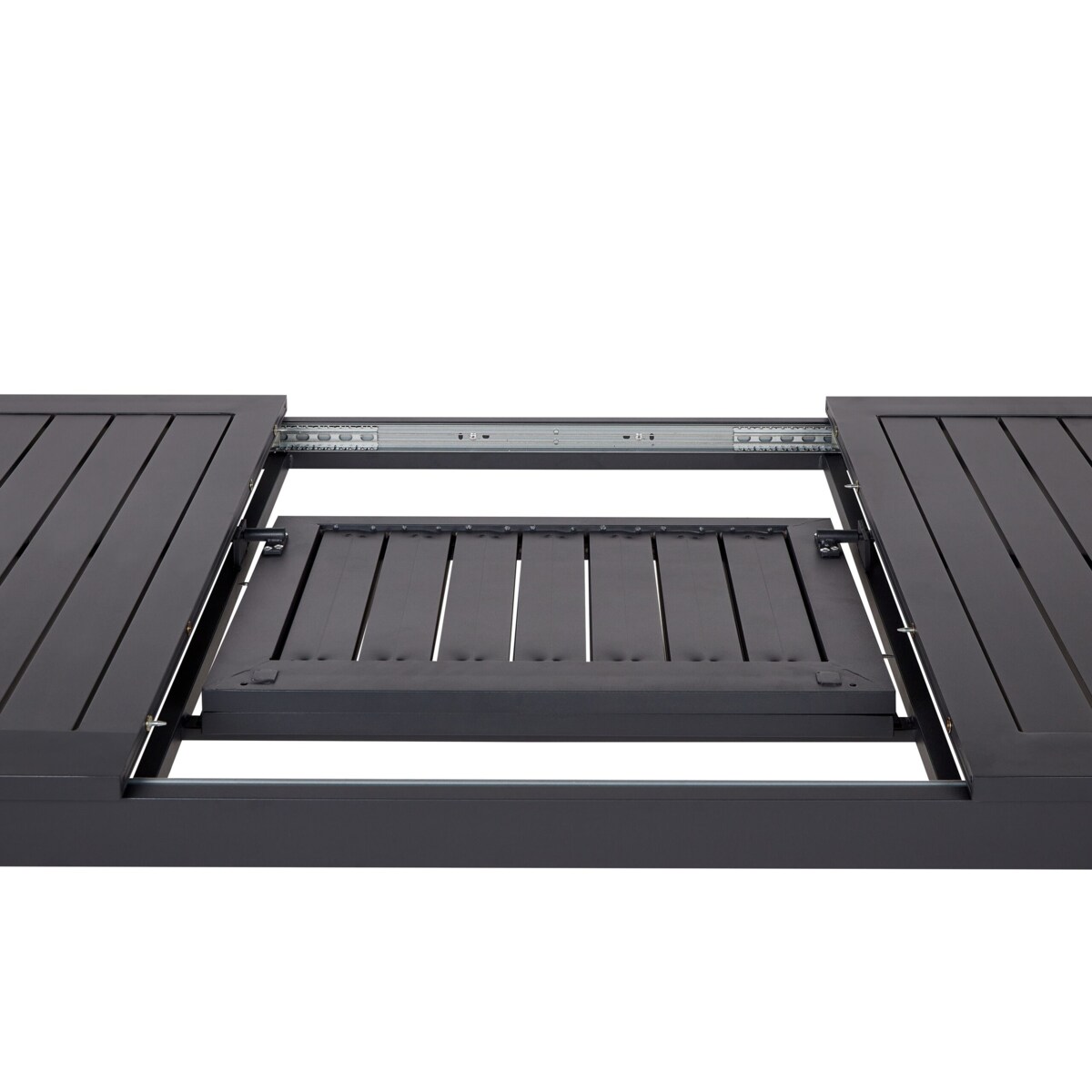 Stół ogrodowy 180/240 x 90 cm Plastik Ciemnoszary SKALOMA