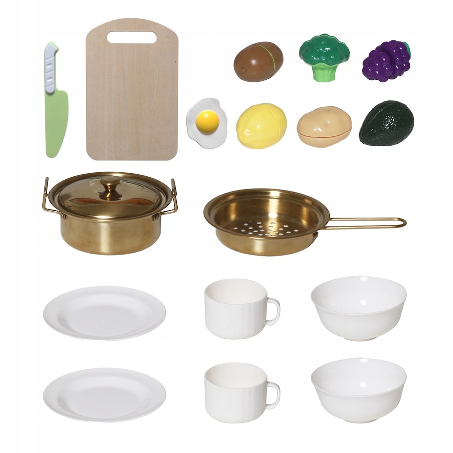 Drewniana kuchnia dla dzieci MintLux – duża kuchnia zabawkowa z dźwiękami, zlewem i akcesoriami 90 cm