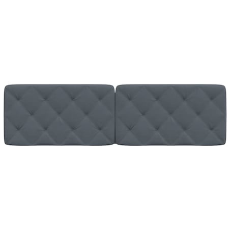 vidaXL Poduszka na wezgłowie, ciemnoszara, 180 cm, aksamitna