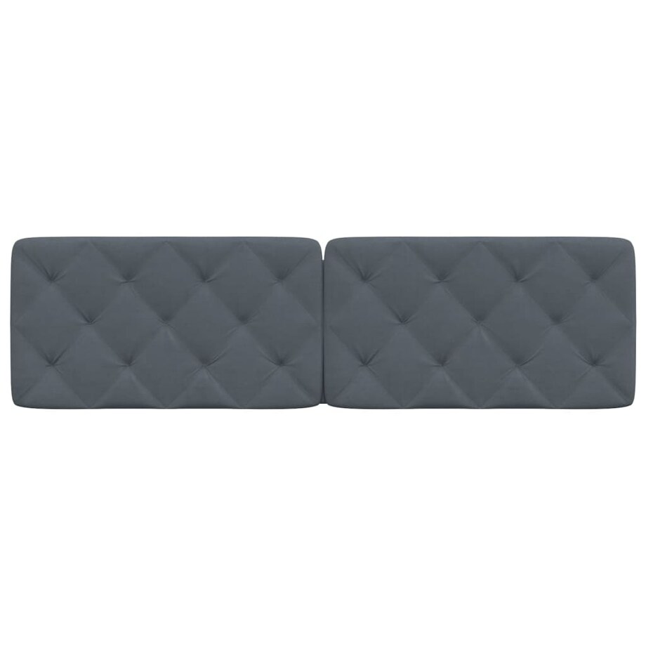 vidaXL Poduszka na wezgłowie, ciemnoszara, 180 cm, aksamitna