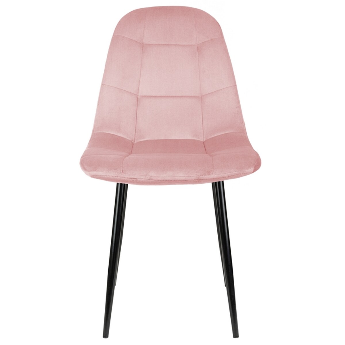 Krzesło tapicerowane welurowe różowe nowoczesne do salonu