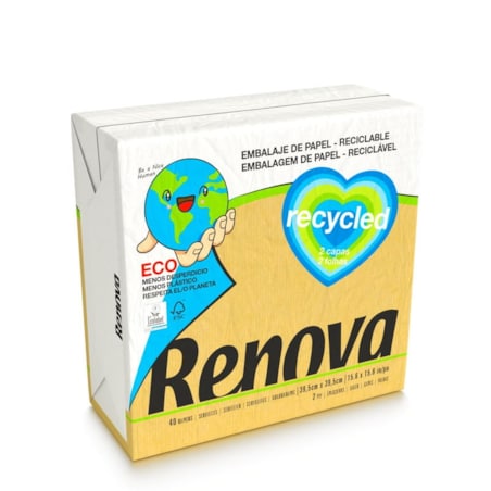 Serwetki Renova RECYCLED 39x39 40szt