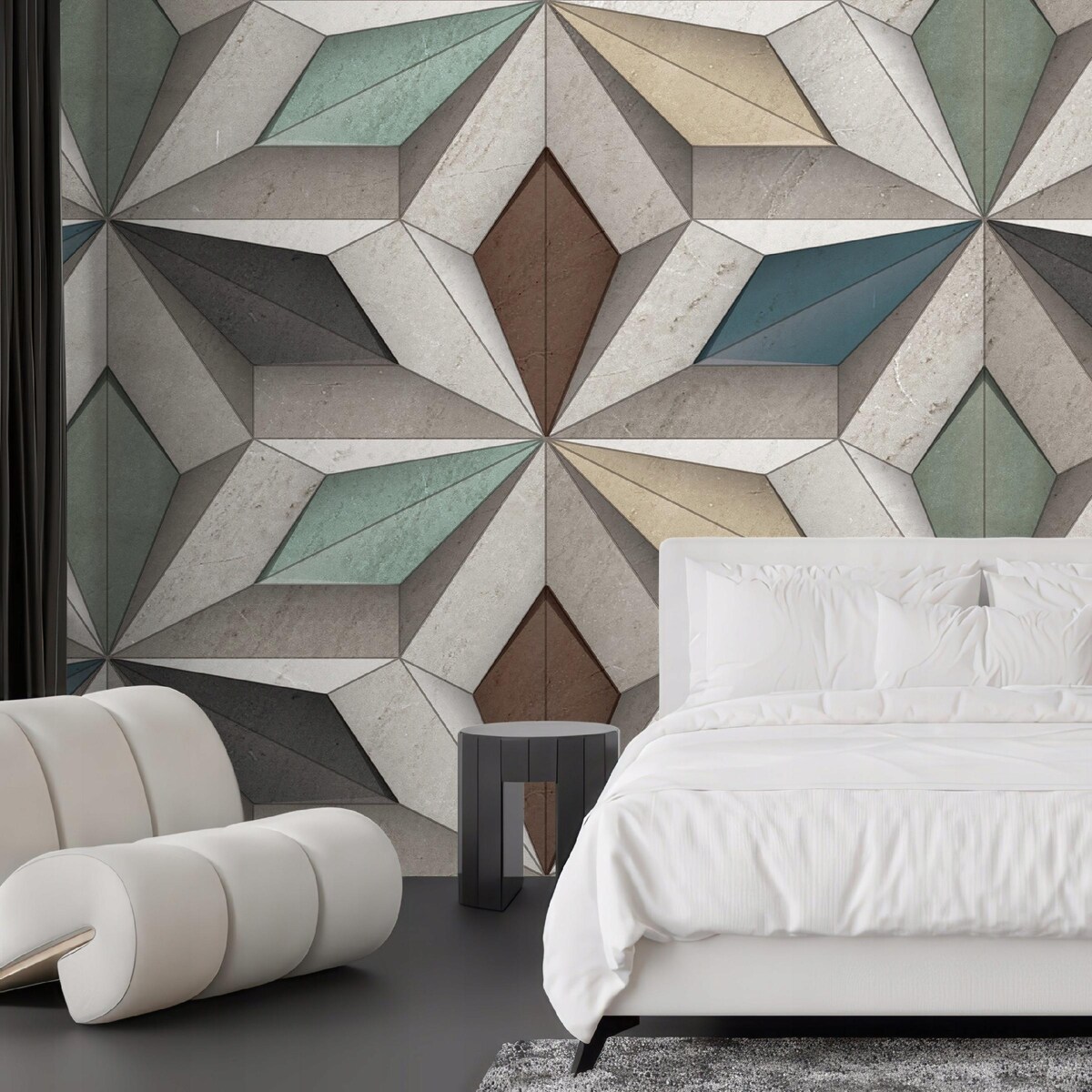 Fototapeta Wielokolorowy Wzor Plytek Sciennych Do Sypialni Salonu 250X175