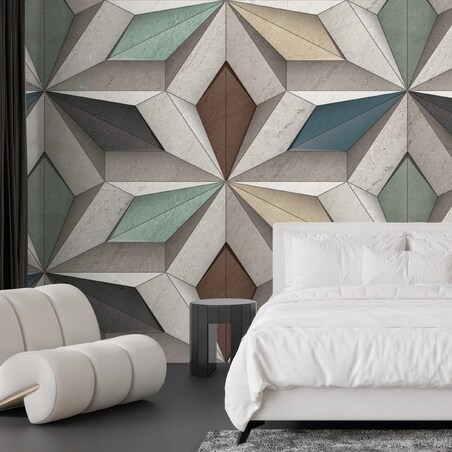 Fototapeta Wielokolorowy Wzor Plytek Sciennych Do Sypialni Salonu 250X175