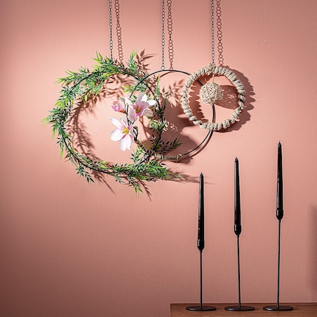 Dekoracja wisząca Rumba Black 3szt., 35/30/20 cm