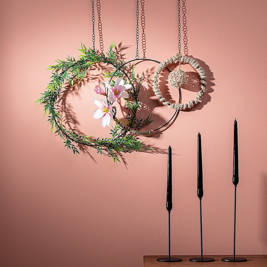 Dekoracja wisząca Rumba Black 3szt., 35/30/20 cm