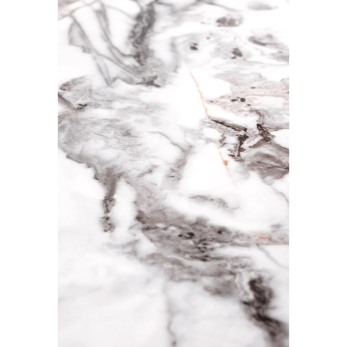 ZESTAW 2 STOLIKÓW Mimosa BIAŁY MARMUR czarna rama metalowa