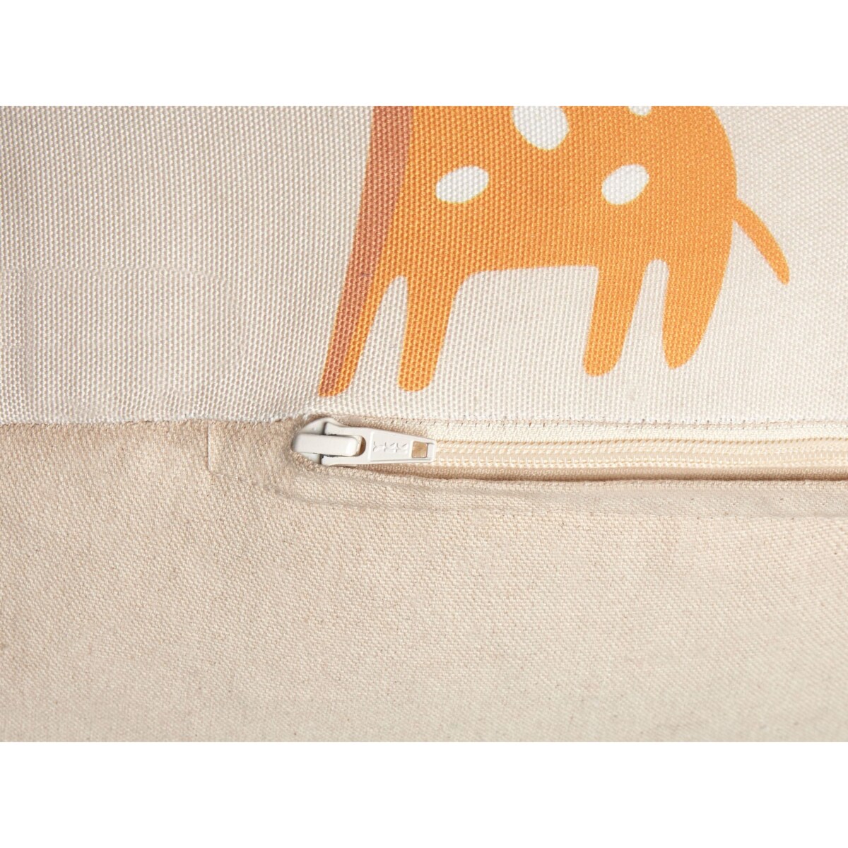 Puf wzór w żyrafy 45 x 25 cm beżowy KARTEE