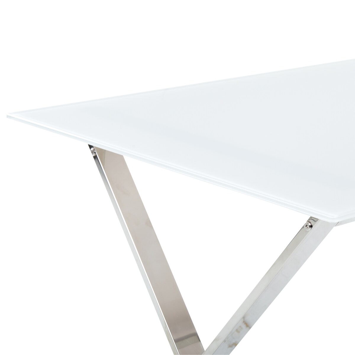 Stół do jadalni ATTICA Biały 120 cm 70 cm Szkło hartowane