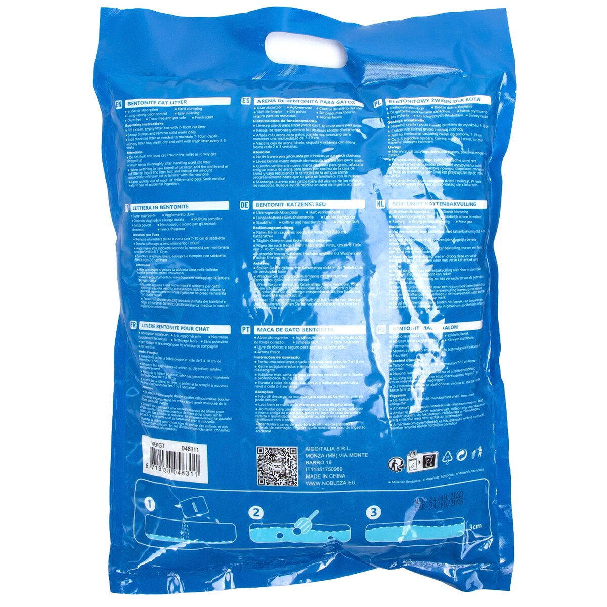 Żwirek Dla Kota Bentonitowy Do Kuwety 3,8 L Zbrylający Bezpyłowy Cytrynowy