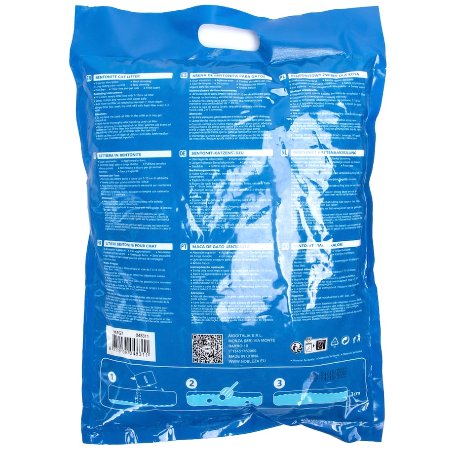 Żwirek Dla Kota Bentonitowy Do Kuwety 3,8 L Zbrylający Bezpyłowy Cytrynowy