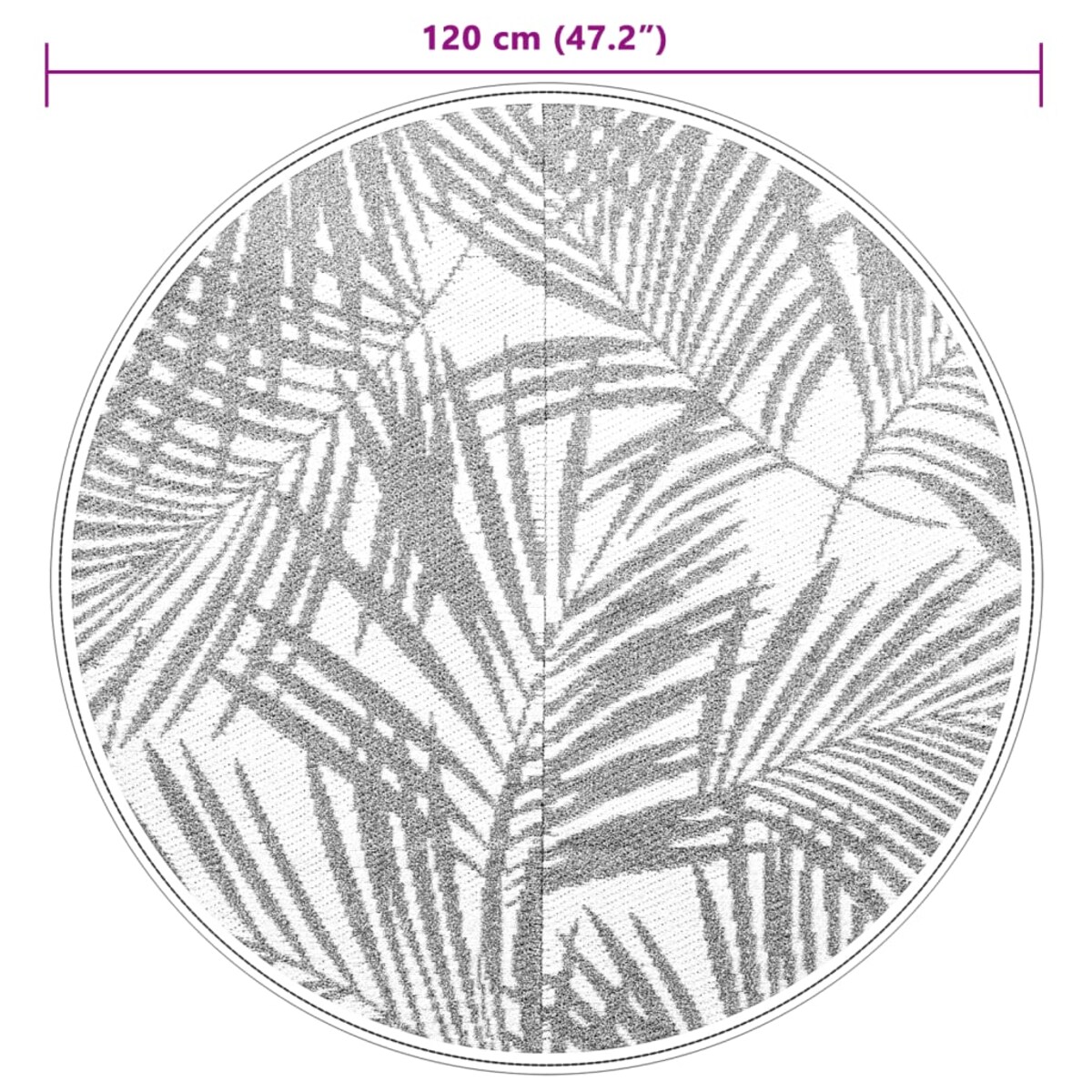 vidaXL Dywan zewnętrzny, ARAKIL zielony, Ø120 cm, PP