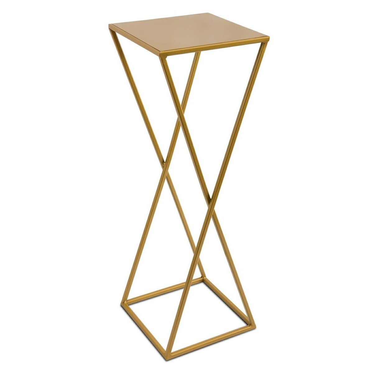 Kwietnik metalowy zigzak złoty 70 cm