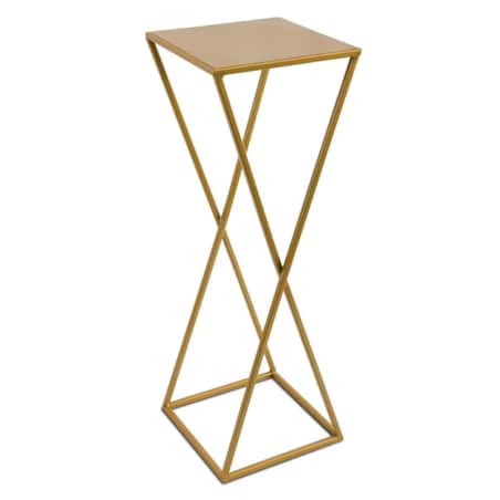 Kwietnik metalowy zigzak złoty 70 cm