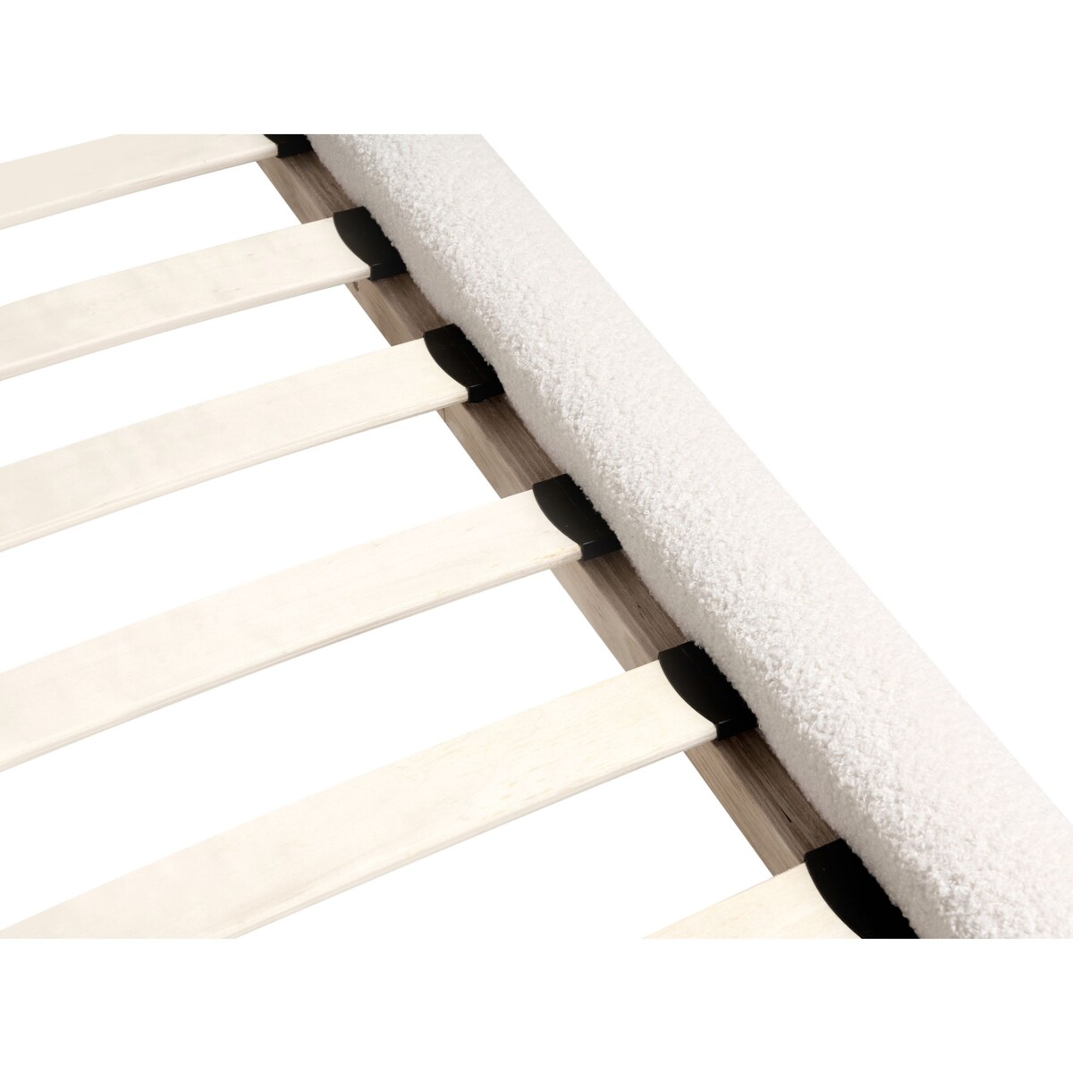 Łóżko Boucle CRESSAT 160 x 200 cm Złamana biel