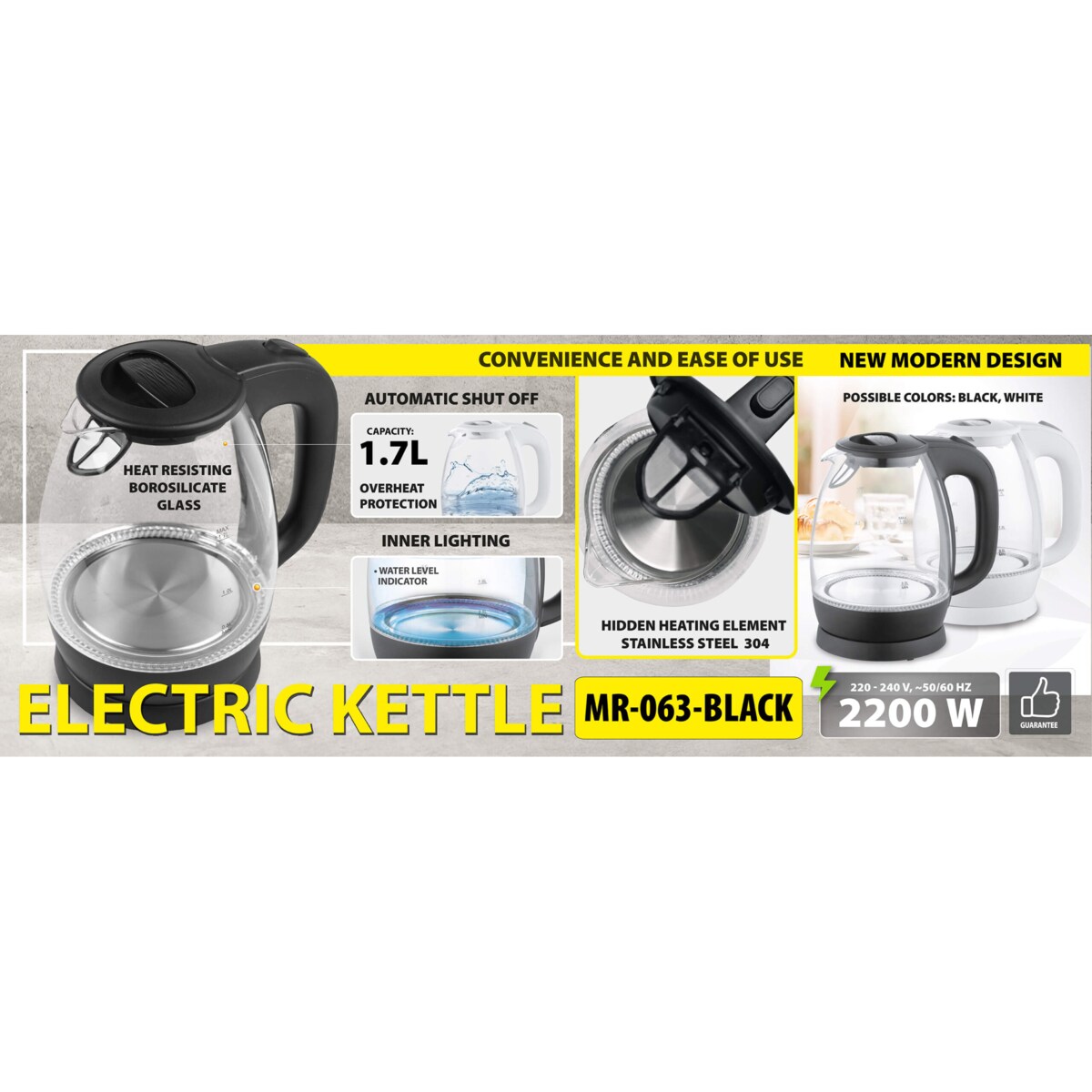 Maestro czajnik MR063BLACK