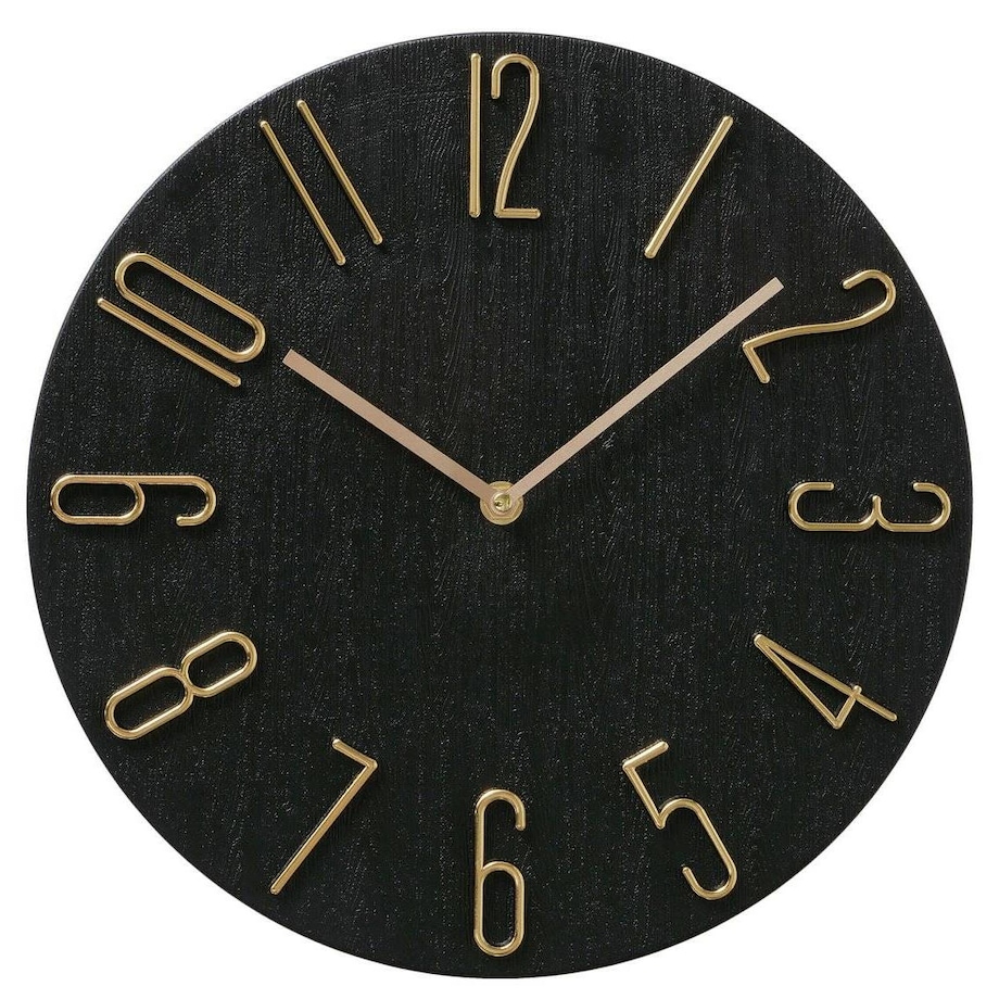 Zegar czarny loft TEMPO, Ø 30 cm