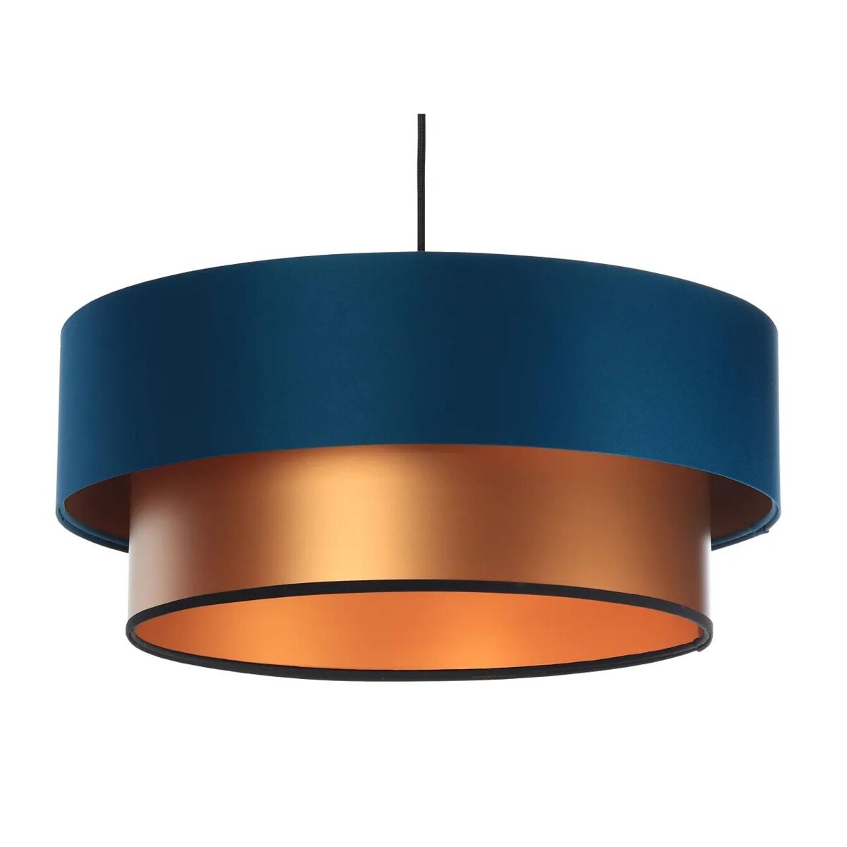 Lampa wisząca DOUBLE BLUE 60 granatowa/miedziana