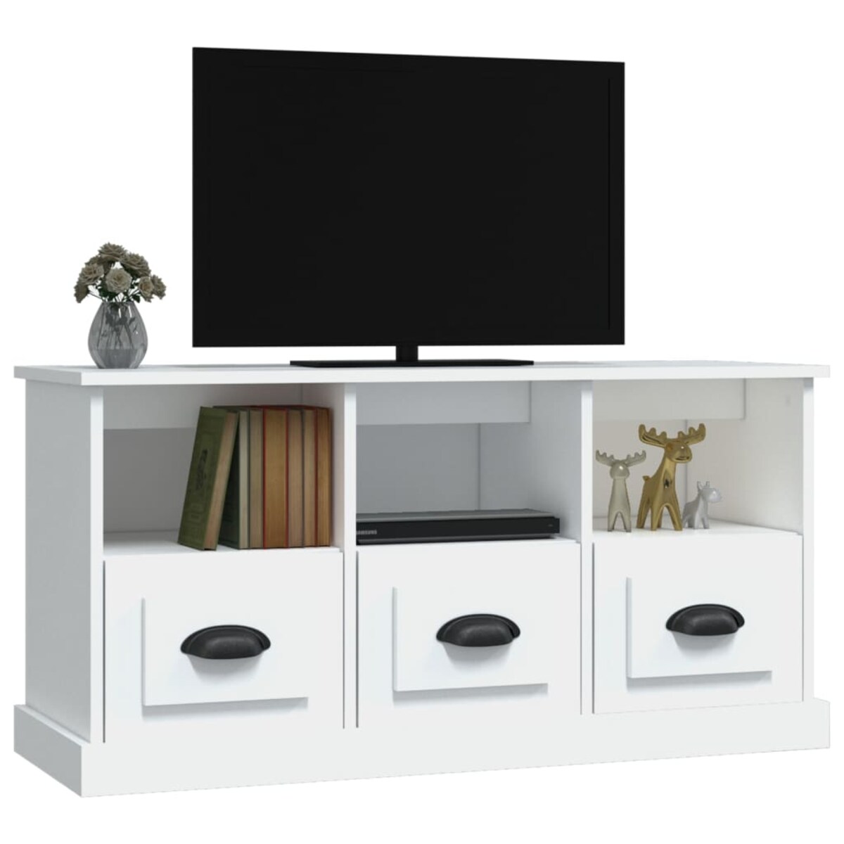 vidaXL Szafka pod TV, biała, 100x35x50 cm, materiał drewnopochodny