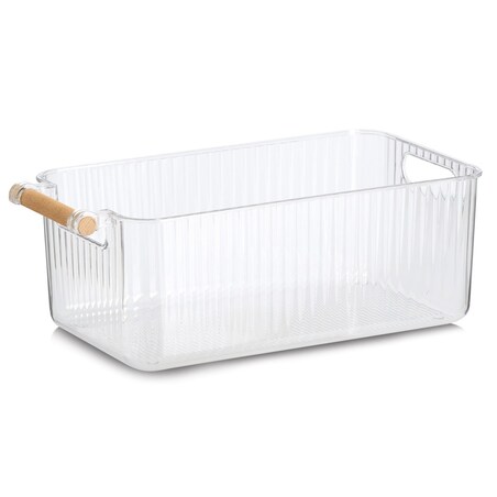 Zestaw organizerów 3 szt. 34x18x12 i 31x17x11,5 i 28x16x11 cm CLOE z bambusowym uchwytem