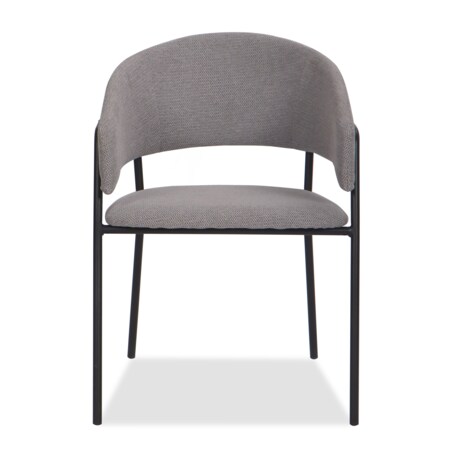 Krzesło tapicerowane glamour szenilowe OVO szare