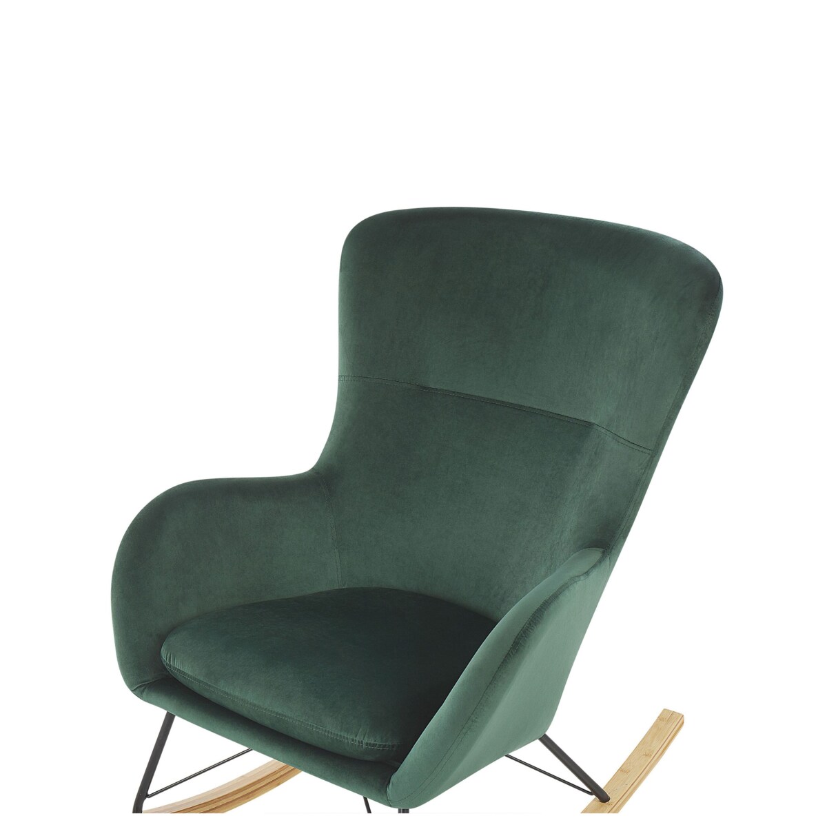 Fotel bujany welurowy zielony ELLAN