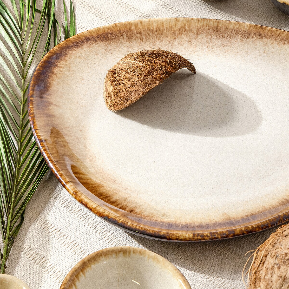 Konsimo PRIMA Talerz obiadowy 6 szt., jasnobeżowy