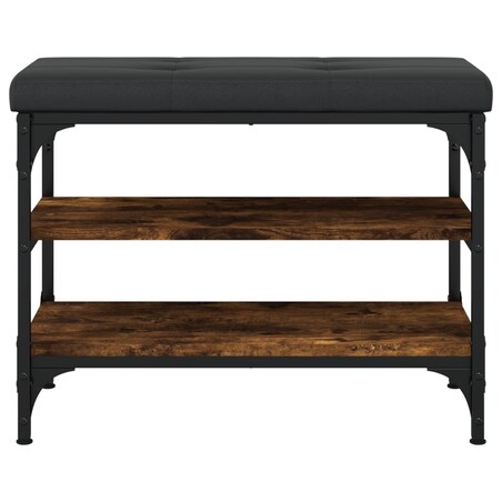 vidaXL Ławka na buty, przydymiony dąb, 62x32x47 cm