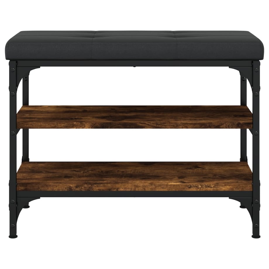 vidaXL Ławka na buty, przydymiony dąb, 62x32x47 cm